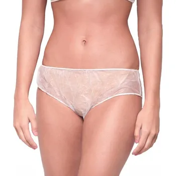 Jednorázový oděv Kalhotky jednorázové dámské, vel. M, bílé, spunbond, 100 ks