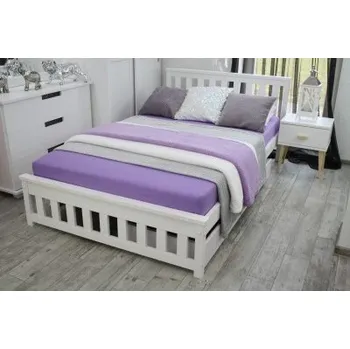 Postel Nabytek-dreveny.cz Dřevěná manželská postel MD 06 160x200 cm borovice masiv Barva postele: Ořech