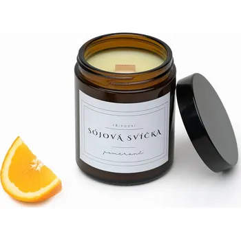 Svíčka Sójová svíčka Pomeranč Druh: Dřevěný knot