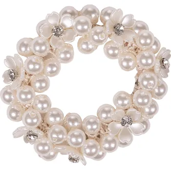 QHP Gumička do vlasů Flower QHP, bílá