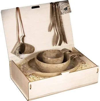 Kempingové nádobí Kupilka velká dárková sada PREMIUM - Original (BROWN)