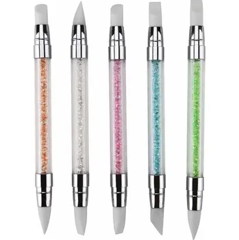 Sada 5 silikonových pero na nail art - oboustranné pro aplikaci lepidla.