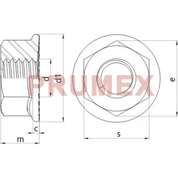 Matice Matice s límcem ozubeným DIN 6923~ M16 |08| pozink