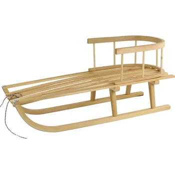 Sáně Mamido Dřevěné sáňky s opěradlem