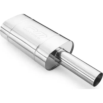 Výfuková trubka RM Motors Sportovní výfuk E203H, univerzální, eliptický Vstupní průměr: 60 mm, Tlumení: Ne_1