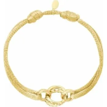 Náramek ORNAMENTI Pozlacený náramek Circle Champagne gold