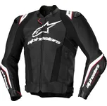 Kožená bunda na motorku Alpinestars Missile 3 Ignition černo-bílá 54