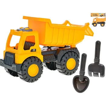 Houpací síť Mikro trading Auto nákladní sklápěčka - 30 cm - s lopatkou a hrabičkami