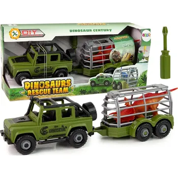 autíčko Mamido Terénní DIY transportér s dinosaurem zelený