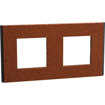 Elektrická zásuvka SCHNEIDER ELECTRIC SCHNEIDER Rámeček Unica Deco Materials dvojnásobný, Terracotta NU600471