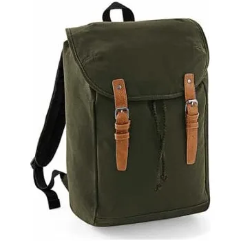 turistický batoh Plátěný batoh Camel bez kapes – tmavě zelený / military green (Plátěný batoh Camel bez kapes – tmavě zelený / military green)