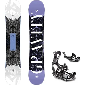 Snowboard Gravity snowboards Snowboard komplet Gravity Trinity 24/25 + vázání Fastec FT360 black Velikost: 154 cm, Velikost vázání: M