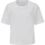 Dámské crop tričko z těžké bavlny M 198 white S