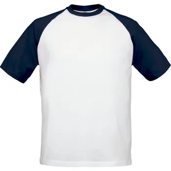 Pánské tričko Raglánové kontrastní tričko Base-Ball white-navy XXL
