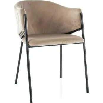 Jídelní židle Jídelní židle Serilda Velvet, béžová / černá