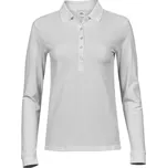 Dámské luxusní elastické piqué polo s dl. rukávem TJ 146 white XXL
