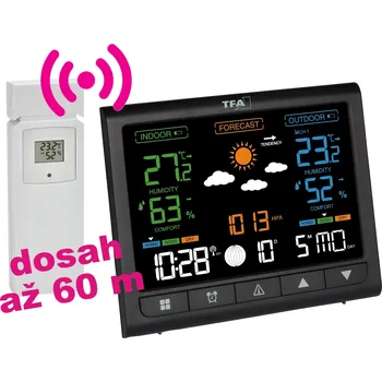 Meteostanice TFA Dostmann TFA 35.1171.01 | Barevná bezdrátová meteostanice | dosah až 60 m | měření atmosférického tlaku vzduchu 35.1171.01