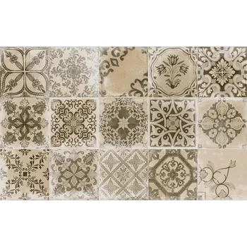 Obklad KAI Group Capri Beige Patchwork, dekorativní obklad, béžový, matný, 25 x 40 x 0,8 cm