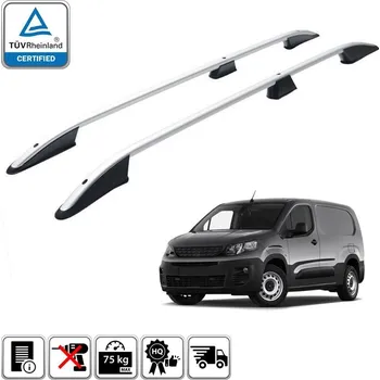 Příčník na automobil Podélné nosiče stříbrné Citroen Berlingo III, r.v. 2018+