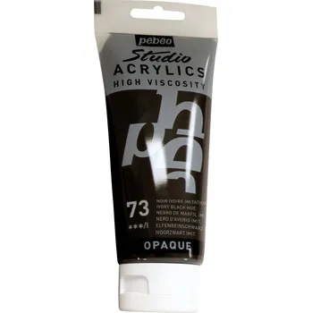 Vodová barva Akrylová barva Pébéo Studio Acrylics - 73 Ivory Black Hue Objem: 100 ml