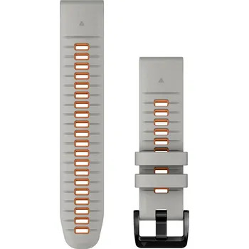 Řemínek na hodinky Silikonový řemínek Garmin 22mm (pro Fenix 7/6/5, Epix 2, MARQ aj.), šedý, Quickfit, V2, 010-13280-02