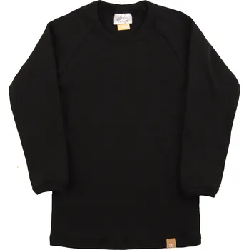 Dámské tričko dámské černé modalové tričko s dlouhým rukávem