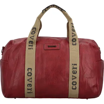 Kabelka Cestovní dámská koženková taška Coveri Gitara new, červená