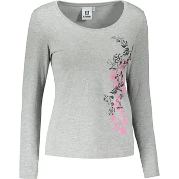 Dámské triko s dlouhým rukávem ALTISPORT CARRYOVER ALW029169 TMAVĚ ŠEDÝ MELÍR XS