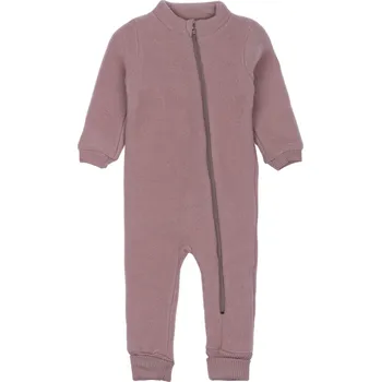 Kojenecká bunda Merino overal na zip bez kapuce růžový Twilight Mauve Mikk-Line Velikost: 98