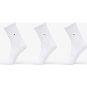 Pánské ponožky Ponožky Queens Essential Short Crew Socks 3-Pack White 43-46
