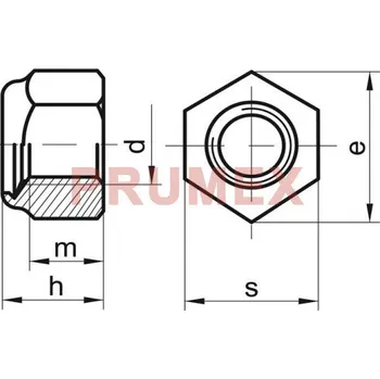 Matice Matice pojistná DIN 985~ UNF 1/4" grade 5 (~08) pozink