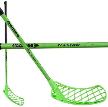 Florbalová hůl FLOORBEE Alligator Teams Energy 32 Florbalová hůl černá / zelená, Pravá (pravá ruka dole), 100cm (=110cm)