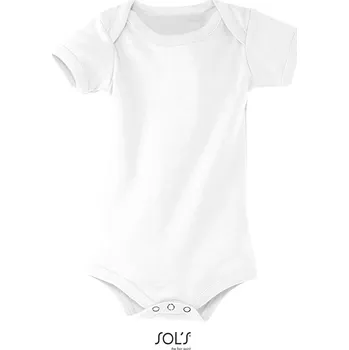 Kojenecký body Dětské žebrované body z bio bavlny Organic Bambino white 6-12