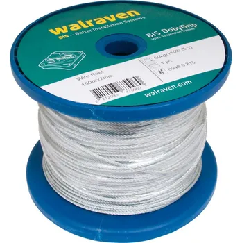 kabelová chránička Walraven 09489215 BIS DobyGrip® - Ocelové lanko 150m/2mm