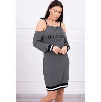 Dámské šaty Šaty Tres Chic v grafitové barvě UNI