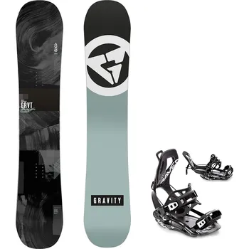 Snowboard Gravity snowboards Snowboard komplet Gravity Contra 24/25 + vázání Fastec FT360 black Velikost: 157 cm, Velikost vázání: S