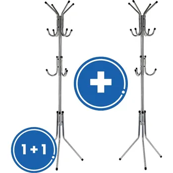 Věšák Stojanový věšák Harlan 1 + 1 ZDARMA, chrom
