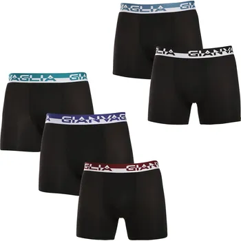 Boxerky 5PACK pánské boxerky Gianvaglia černé (5012-5) M Možnost vrácení zboží ZDARMA do 120 dnů!