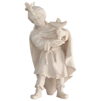 Vánoční dekorace Ornatis Tři králové Baltazar II Provedení: Přírodní bez malování, Velikost stojících figur dospělých postav: 8 cm Dřevěná vyřezávaná soška král Baltazar