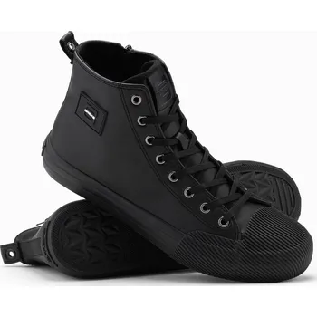 Pánské tenisky Pánské vysoké tenisky s ozdobnou špičkou - černé V1 OM-FOTH-0157 - 41