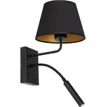Nástěnná lampa ARDEN 1xE27/60W/230V + 1xG9/8W černá/zlatá