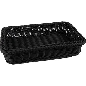 chlebník SVING Koš na pečivo PROFI, 45 x 30 cm, černý polyratan