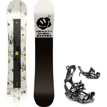 Snowboarding Gravity snowboards Snowboard komplet Gravity Madball 25/26 + vázání Fastec FT360 black Velikost: 161 cm, Velikost vázání: L