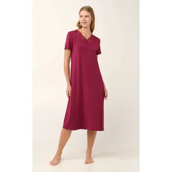 Vamp - Klasická noční košile s krajkou 20956 - Vamp red rhodon xl