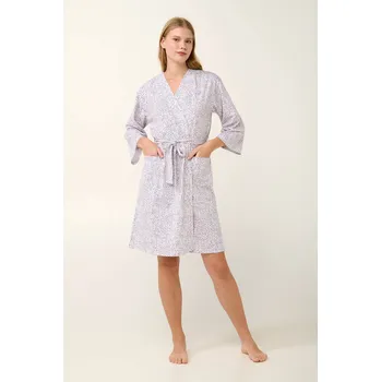 Dámský župan Vamp - Bavlněný župan se zvířecím potiskem 20943 - Vamp pink candy s