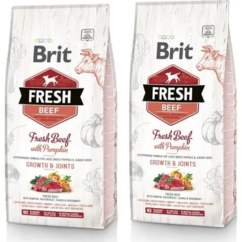 Volný čas Brit Fresh Beef & Pumpkin Puppy Large Growth & Joints 2x12kg