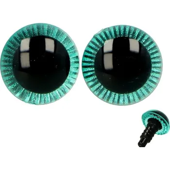 Bezpečnostní oči Ideal 12mm tyrkysovo-zelené