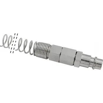 Příslušenství ke kompresoru Adler Rychlospojka 1/4" samec - vnější závit s ochrannou pružinou 12x10mm