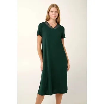 Vamp - Noční košile s krajkou 20945 - Vamp green timber s