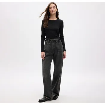 Pánské tričko Tričko GAP Modal Crew Black S